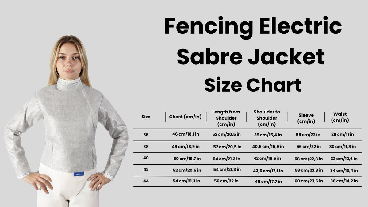 Fencing Electric Sabre Jacket Women – Adult, Training & Competition