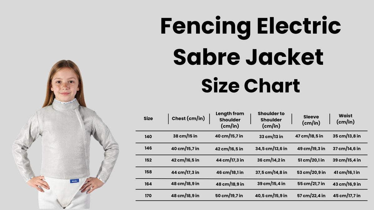 Fencing Electric Sabre Jacket Girls – Kids, Training & Competition