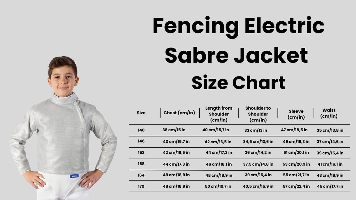 Fencing Electric Sabre Jacket Boys – Kids, Training & Competition
