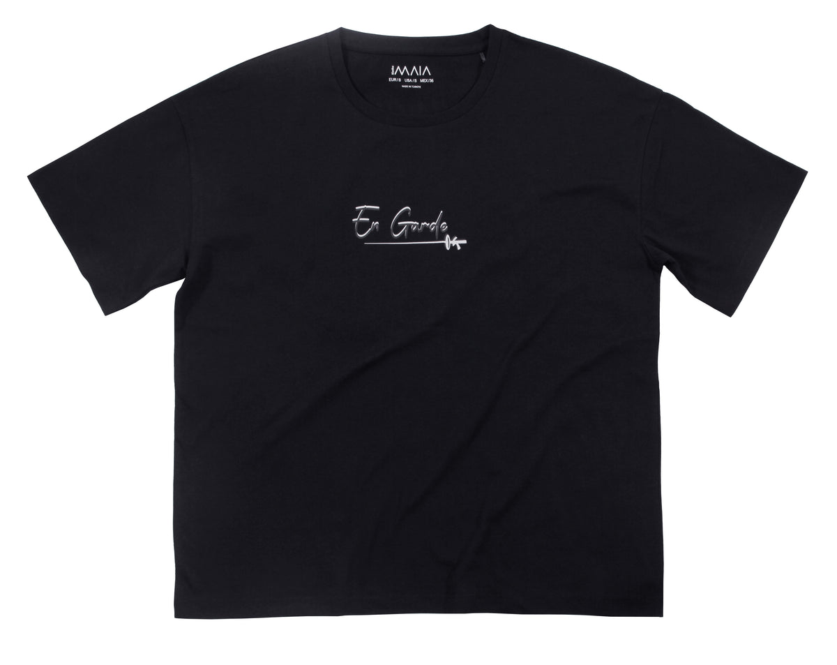 Women's Oversized T-Shirt with Fencing Print