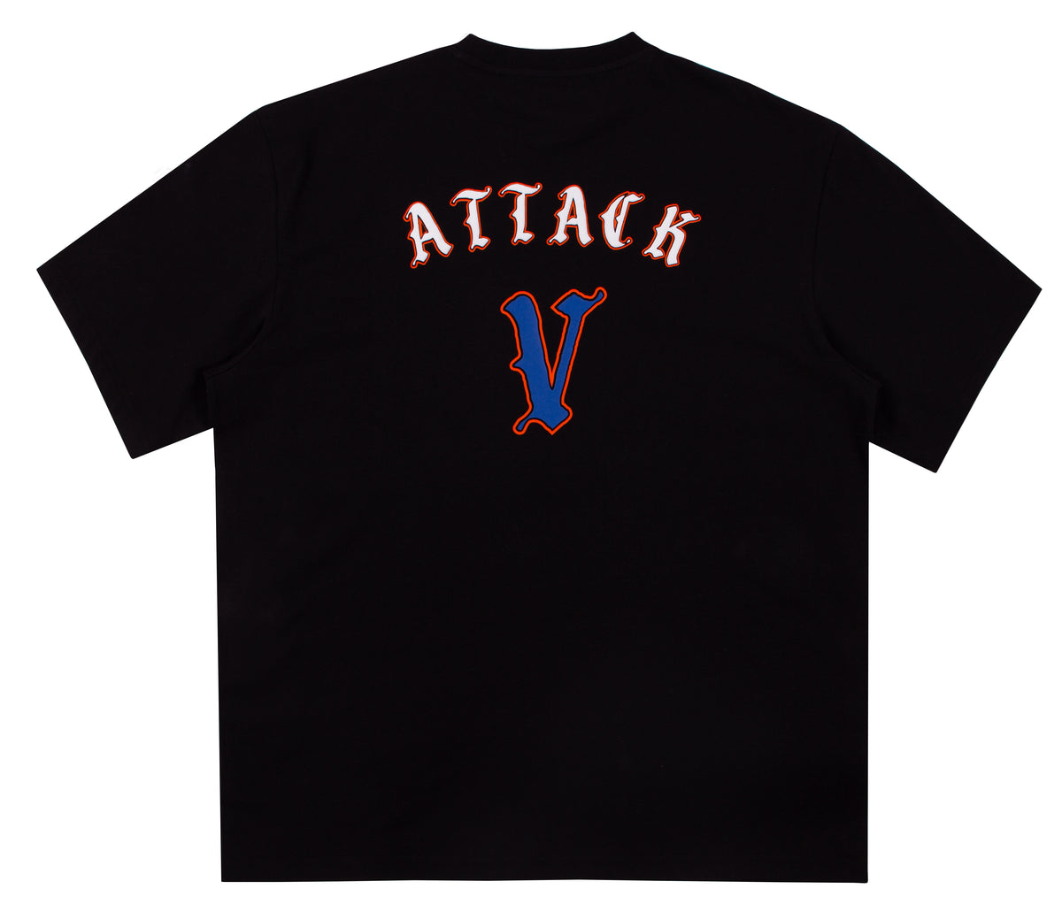 Men's Black Oversized T-Shirt with Fencing Back Print
